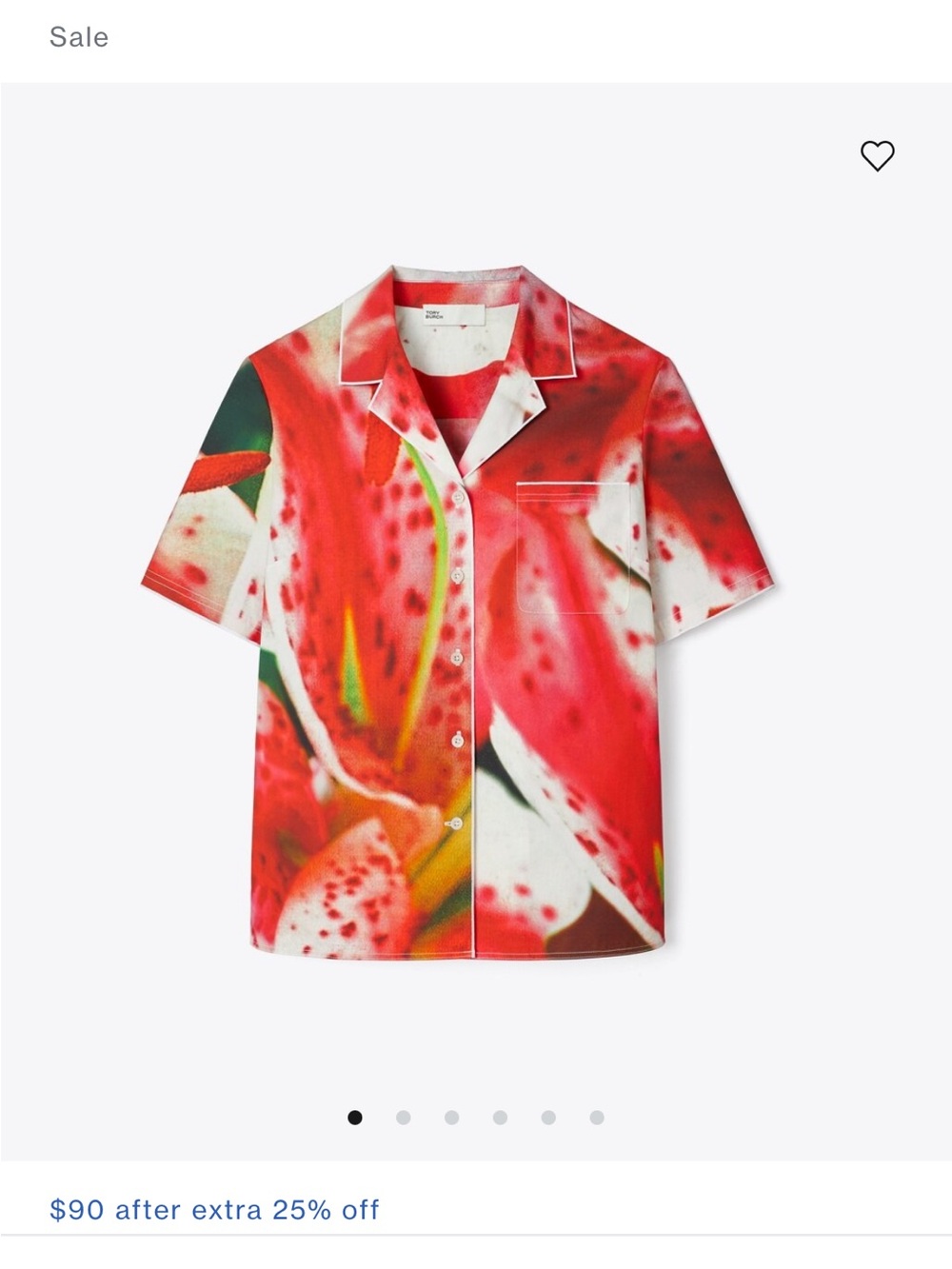 NWT Tory Burch Twill Camp Shirt